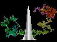 Bidimensional brownian motion with a gaussian distribution law regarding the radial coordinate 