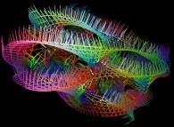 The normal field of a tridimensional representation of a quadridimensional Calabi-Yau manifold 