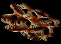 Tridimensional representation of a quadridimensional Calabi-Yau manifold -picture sharpening- 