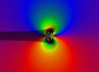 The relief -modulus- of the function exp(1/z)with argument mapping (bird's-eye view) 