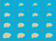 Erosion of a bidimensional random (with large scale correlations)island 