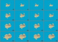 Erosion of a bidimensional random (with small and large scale correlations)island 