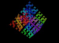 Tridimensional fractal cross -iteration 4- 