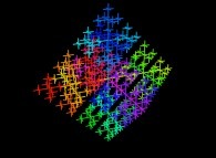 Tridimensional fractal cross -iteration 4- 