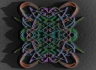 Tridimensional display of a random intertwining 