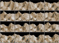 Earthquake with multifractal mountains 