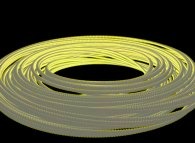 Tridimensional visualization of a bidimensional turbulent flow 