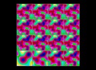 The iterative process used to generate bidimensional fractal fields (16 iterations)