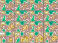 The iterative process used to generate bidimensional fractal height fields (16 iterations)