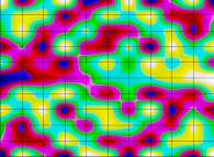 The iterative process used to generate bidimensional fractal fields (small mesh)