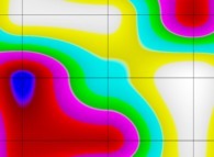 The iterative process used to generate bidimensional fractal fields (large mesh)