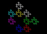 An arbitrary square bidimensional fractal Dendrite -iteration 4- 