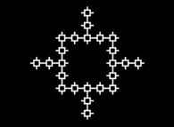 An arbitrary square bidimensional fractal Dendrite -iteration 2- 