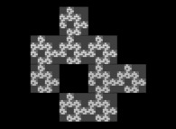 An arbitrary square bidimensional fractal Dendrite -iterations 0 to 3- 