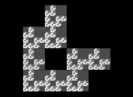 A Fractal Square -iterations 0 to 3- 