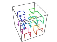 Courbe de Hilbert tridimensionnelle -itération 2- 