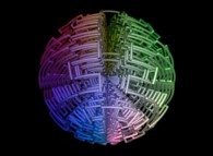 A Ball described by means of a Tridimensional Hilbert Curve -iteration 4- 