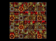 Bidimensional display of the dynamics of the linear superposition of 6 eigenstates of the Hydrogen atom (bidimensional computation)