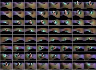 Tridimensional display of the dynamics of a linear superposition of 6 eigenstates of the Hydrogen atom (bidimensional computation)