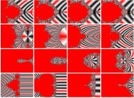 Bidimensional zoom in on the Z=Zeta(Z)iteration with display of the arguments