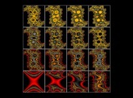 display of the Lyapunov exponent computed for different iteration numbers of a Julia set 