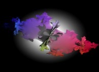 A foggy pseudo-octonionic Julia set ('MandelBulb' like: a 'JuliaBulb')computed with A=(-0.581514...,+0.635888...,0,0,0,0,0,0) -tridimensional cross-section- 