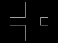 The 'E' elementary symbol used to built labyrinths 