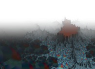Visualisation tridimensionnelle de l'ensemble de Mandelbrot avec 'mapping' des arguments 