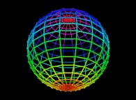 Regular quadrangulation of the surface of a sphere -18x18- 