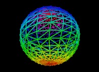 Double random triangulation of the surface of a sphere -18x18- 