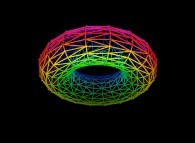 Simple random triangulation of the surface of a torus -18x18- 