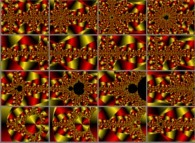 Bidimensional zoom in on the Mandelbrot set with display of the arguments