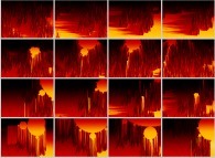 Zoom sur une représentation tridimensionnelle de l'ensemble de Mandelbrot 