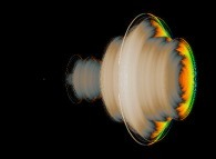 The quaternionic Mandelbrot set -tridimensional cross-section-