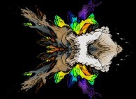 A pseudo-quaternionic Mandelbrot set (a 'MandelBulb')-tridimensional cross-section- 