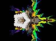 A pseudo-quaternionic Mandelbrot set (a 'MandelBulb')-tridimensional cross-section- 