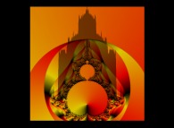 Tridimensional visualization of the Mandelbrot set with mapping of the arguments -the Mont Saint Michel-