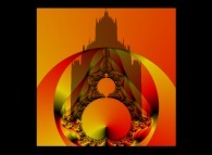 Tridimensional visualization of the Mandelbrot set with mapping of the arguments -the Mont Saint Michel- 