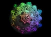 A pseudo-octonionic Mandelbrot set (a 'MandelBulb')-tridimensional cross-section- 