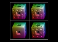 The construction process of the Menger sponge 