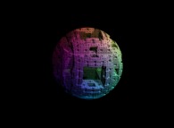 A spherical cross-section inside the Menger sponge -iteration 5- 
