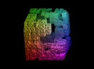 A half-random extended Menger Sponge -iteration 4- 