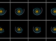 N-body problem integration (N=10)displaying the actual Solar System during one plutonian year -Earth point of view- 