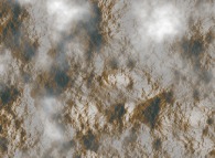 Mountains and light clouds (bird's-eye view)