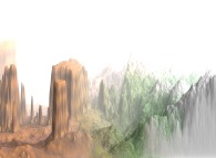 Linear landscape interpolation with fog 