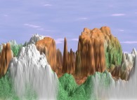 Fractal landscape interpolation 