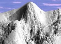 Snowy multifractal mountains 