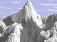 Snowy multifractal mountains 