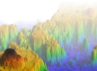 Multifractal mountains (side view)