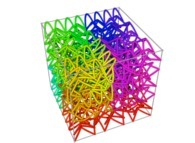 A tridimensional Peano-like curve defined with {X<SUB>4</SUB>(...),Y<SUB>4</SUB>(...),Z<SUB>4</SUB>(...)} -iteration 4- 